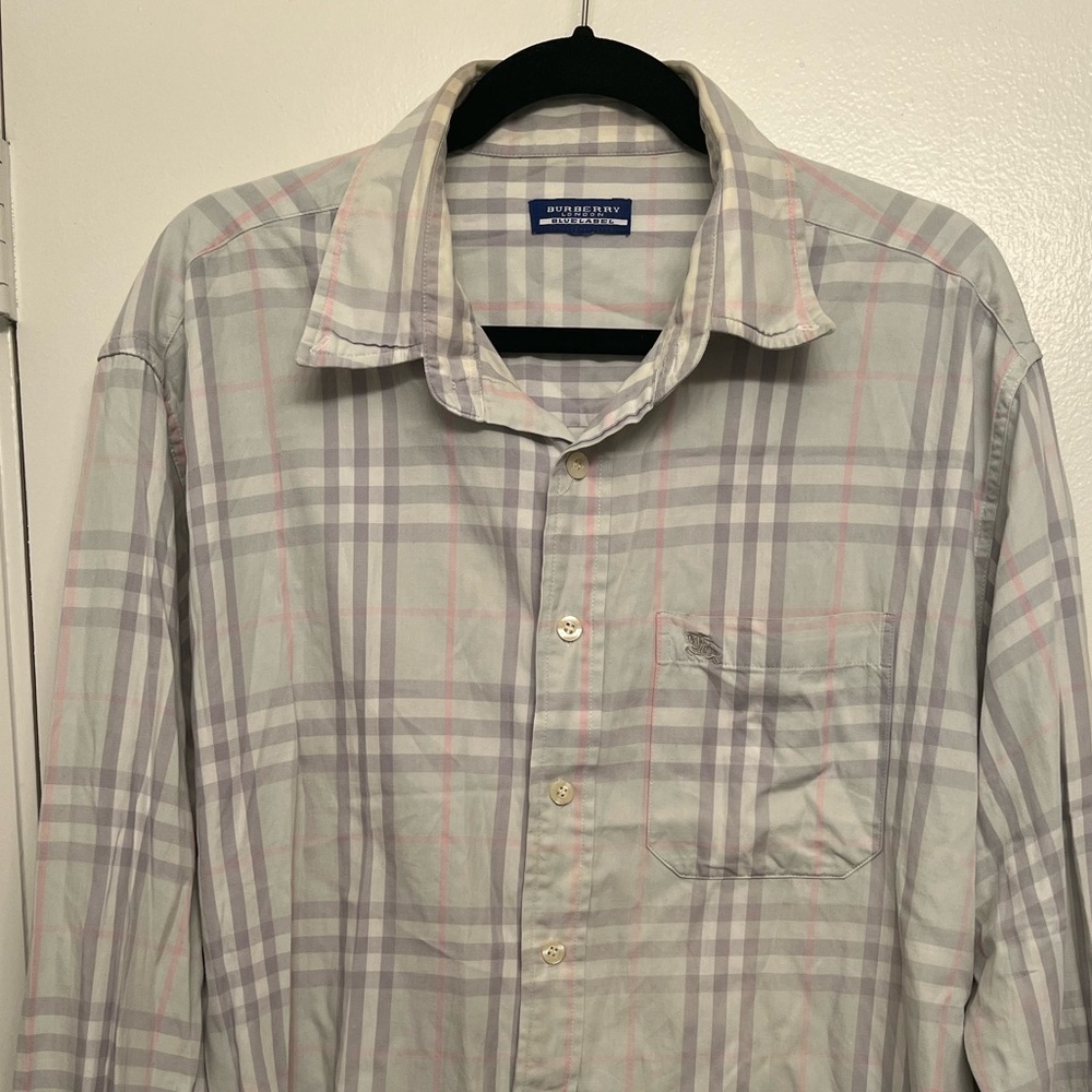 Burberry London Blue Label Plaid Long Sleeve